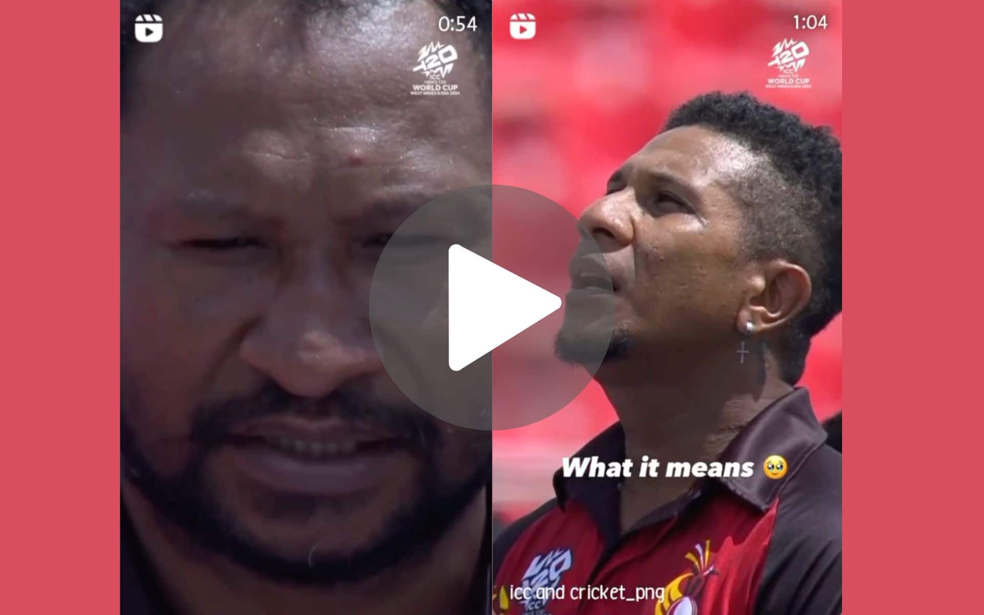 [Watch] PNG Players Get Emotional At National Anthem While Beginning T20 WC Campaign